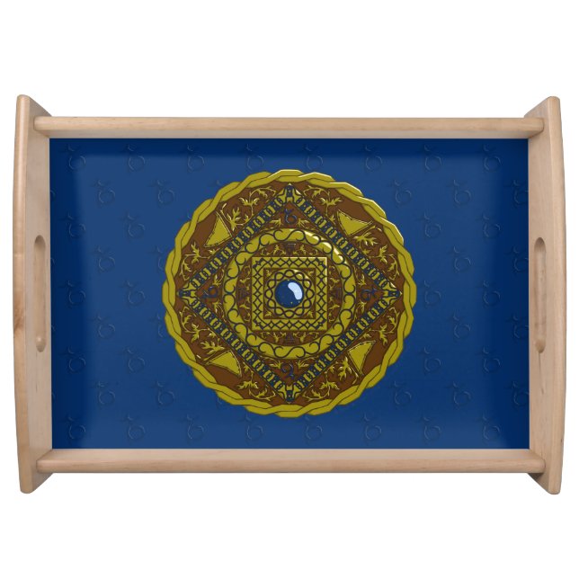 Capricorn Mandala Serving Tray (Front)