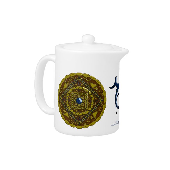 Capricorn Mandala Tea Pot (Left)
