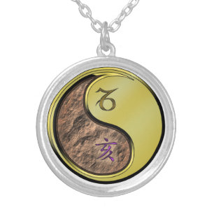 Capricorn & Metal Boar Silver Plated Necklace