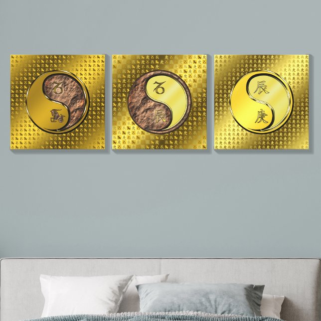 Capricorn & Metal Dragon Canvas Photo Tile (Bedroom)