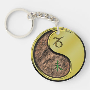 Capricorn & Metal Goat Acrylic Keychain