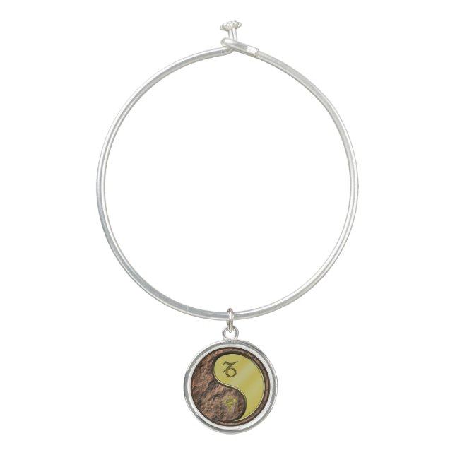 Capricorn & Metal Monkey Bangle Bracelet (Front)