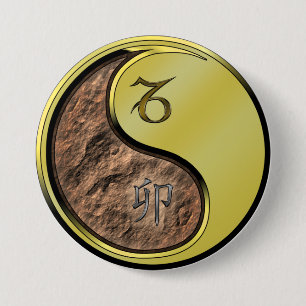Capricorn & Metal Rabbit Button