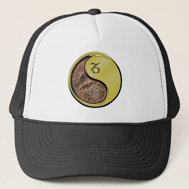 Capricorn & Metal Rabbit Trucker Hat (Front)