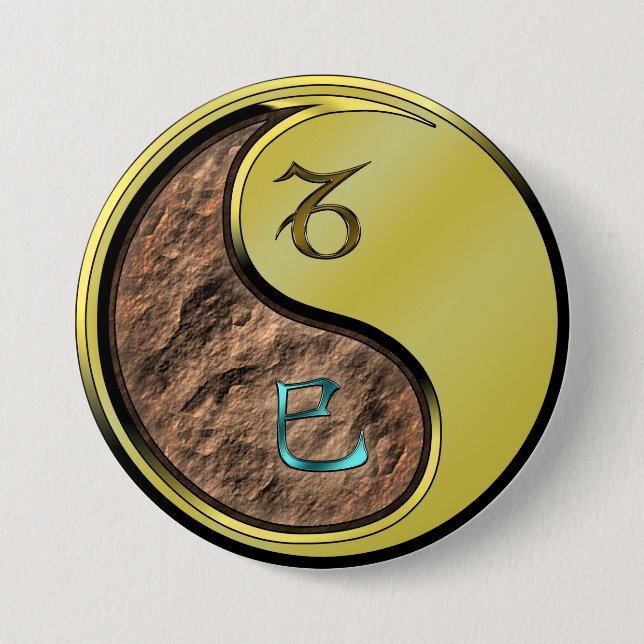 Capricorn & Metal Snake Button (Front)