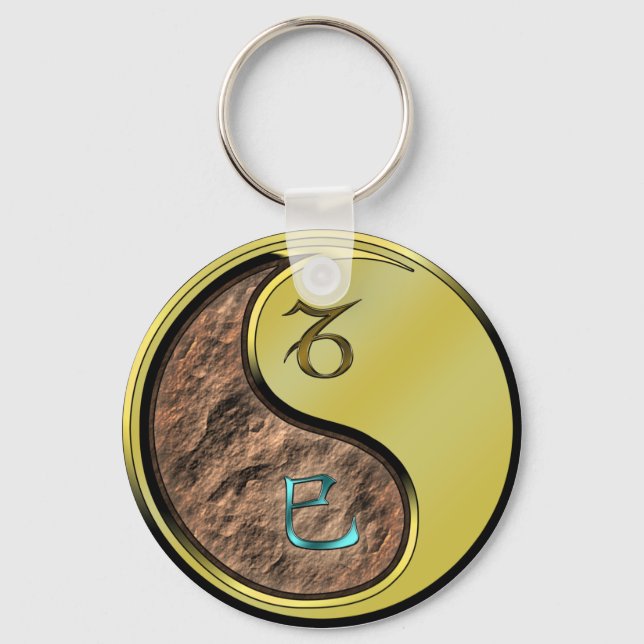 Capricorn & Metal Snake Keychain (Front)