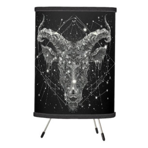 Capricorn Metaphysical Zodiac Tripod Lamp