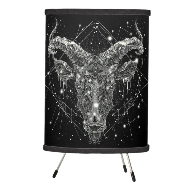 Capricorn Metaphysical Zodiac Tripod Lamp (Right)