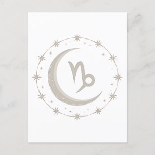 Capricorn Moon: A Celestial Symbol Postcard