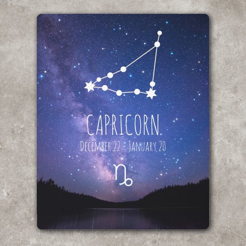 Capricorn  Personalized Astrology Constellation Metal Print