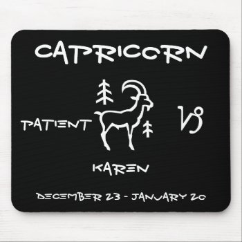 Capricorn Personalized Mouse Pad by Lynnes_creations at Zazzle