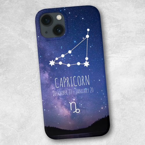 Capricorn  Personalized Zodiac Constellation iPhone 13 Case