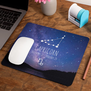 Capricorn Personalized Zodiac Constellation Mouse Pad