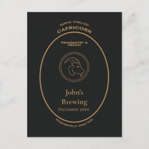Capricorn Pragmatic Proud Personalized Apothecary  Postcard