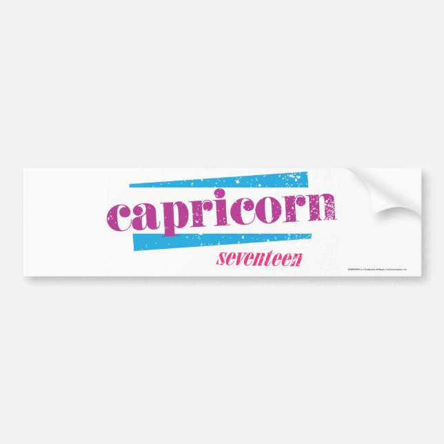 Capricorn Purple Bumper Sticker (Front)