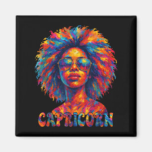Capricorn Queen Afro Art African American Women Zo Magnet