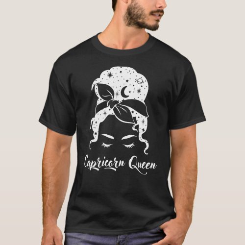 Capricorn queen Sign Horoscope Birthday T_Shirt