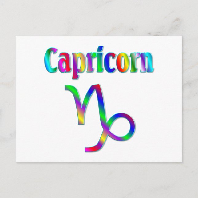 Capricorn Rainbow Postcard (Front)