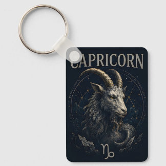 Capricorn Sea Goat Zodiac Astrology Symbol Keychain