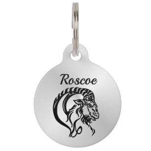 Capricorn Sea Goat Zodiac Pet ID Tag