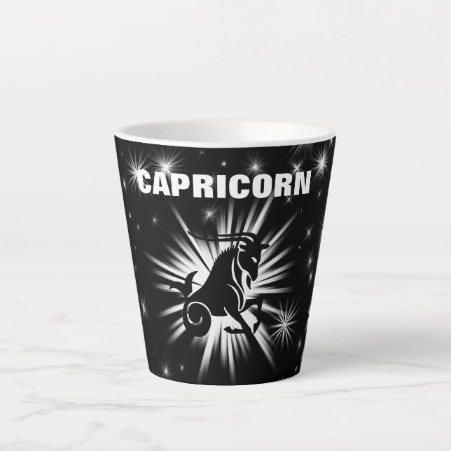 Capricorn sign latte mug (Front)
