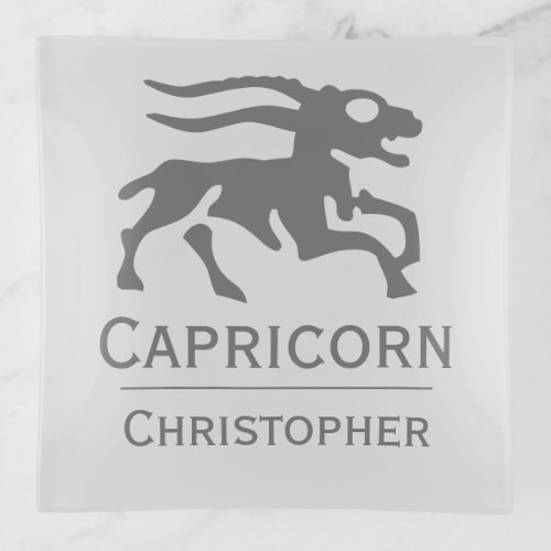 Capricorn Sign of the Zodiac Design Trinket Tray