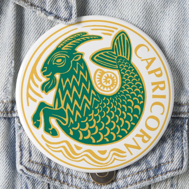 Capricorn Sign of the Zodiac on a Button (Creator Uploaded)