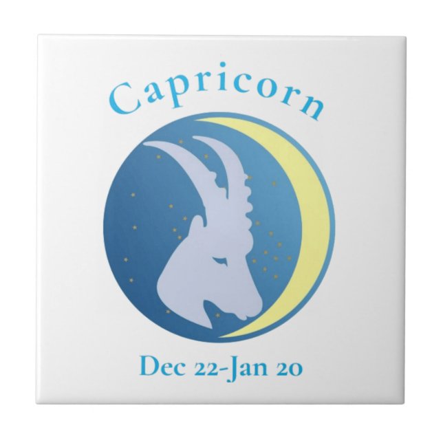 Capricorn Sign Thunder_Cove Ceramic Tile (Front)