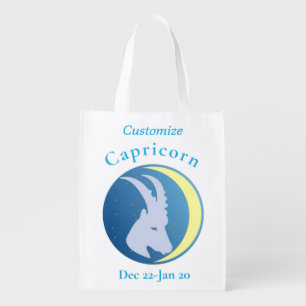 Capricorn Sign Thunder_Cove Grocery Bag