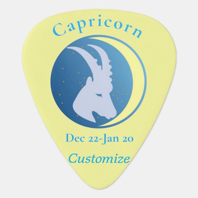 Capricorn Sign Thunder_Cove Guitar Pick (Front)