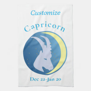 Capricorn Sign Thunder_Cove Kitchen Towel