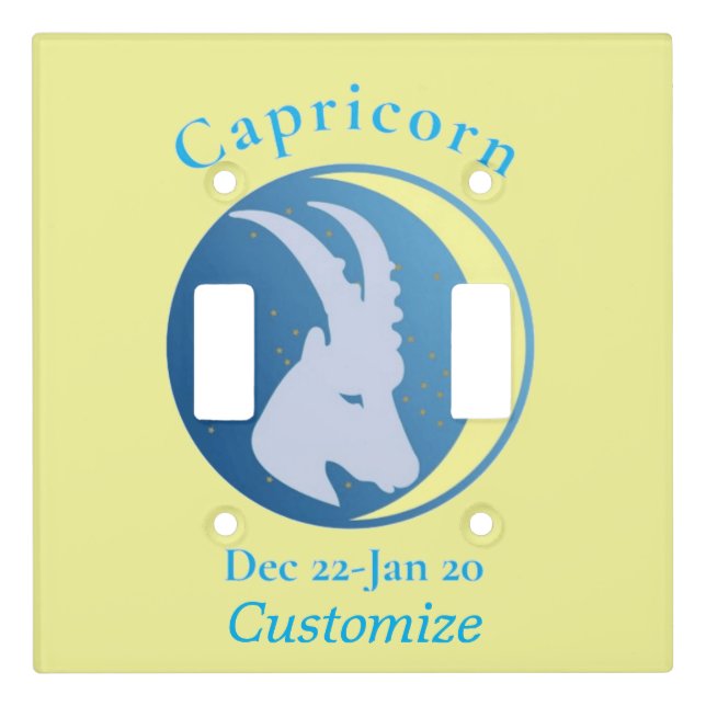 Capricorn Sign Thunder_Cove Light Switch Cover (Front)