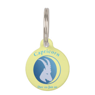 Capricorn Sign Thunder_Cove Pet ID Tag