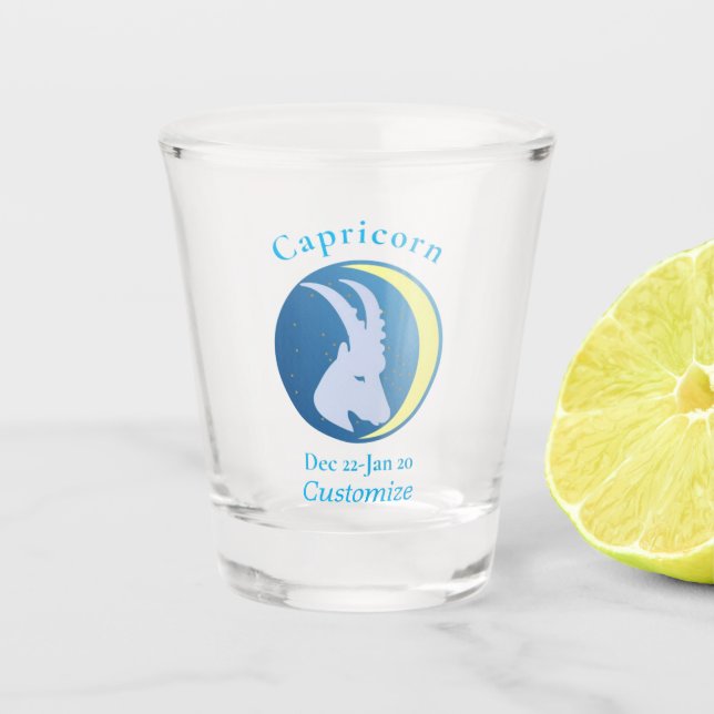 Capricorn Sign Thunder_Cove Shot Glass (Front)