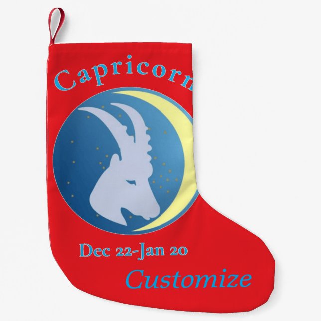 Capricorn Sign Thunder_Cove Small Christmas Stocking (Front)