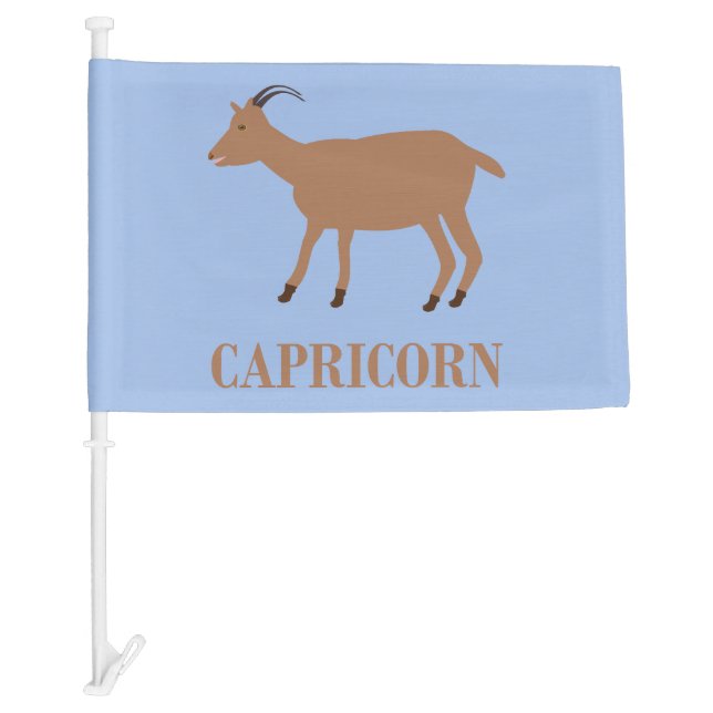 Capricorn Star Sign Goat Car Flag (Front)