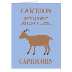 Capricorn Star Sign Goat Custom Birthday Card
