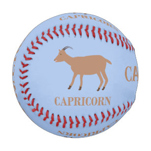 Capricorn Star Sign Goat Custom Name Baseball