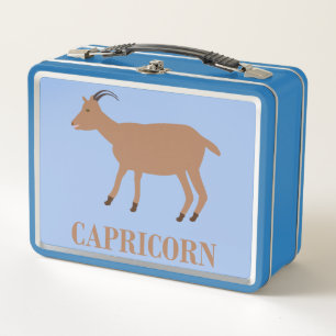 Capricorn Star Sign Goat Metal Lunch Box