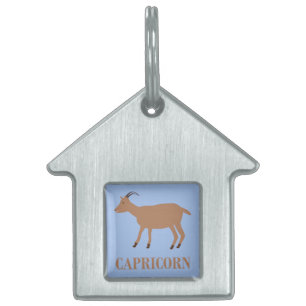 Capricorn Star Sign Goat Pet ID Tag