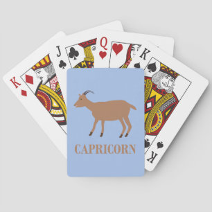 Capricorn Star Sign Goat Poker Cards