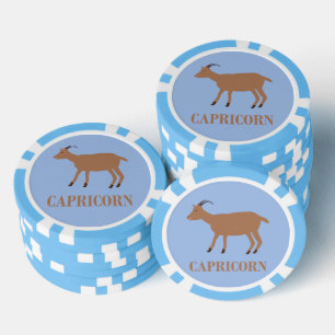 Capricorn Star Sign Goat Poker Chips