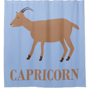 Capricorn Star Sign Goat Shower Curtain