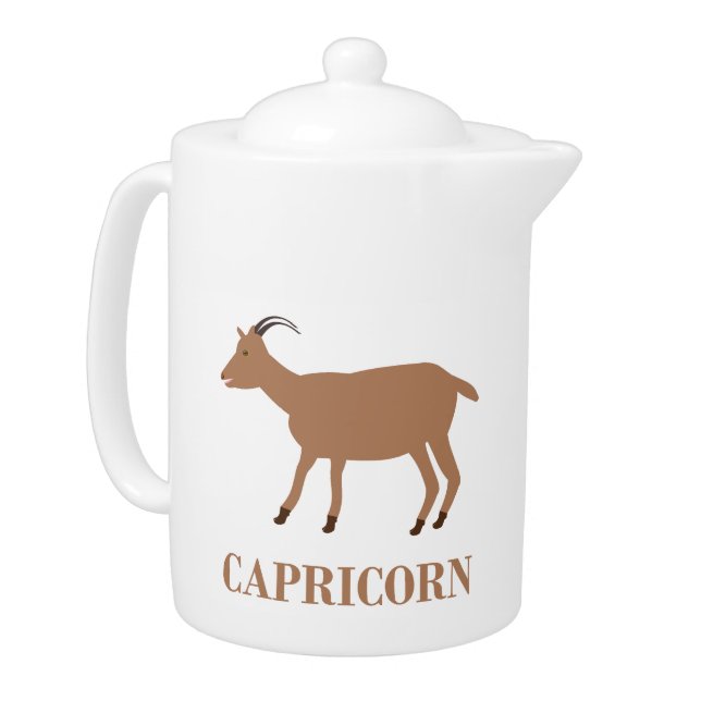 Capricorn Star Sign Goat Teapot (Left)