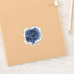 Capricorn Starry Night Constellation Custom-Cut Sticker