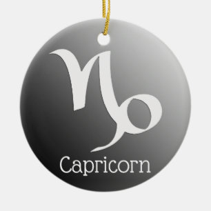 Capricorn Sun Sign Zodiac Symbol  Ceramic Ornament