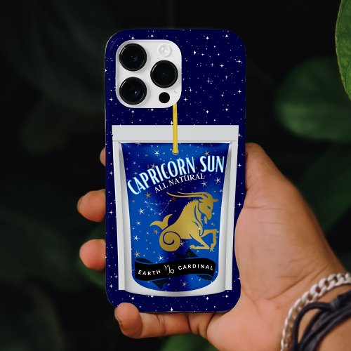 Capricorn Sun Zodiac Sign Starry Blue Drink Pouch Case_Mate iPhone 14 Pro Max Case