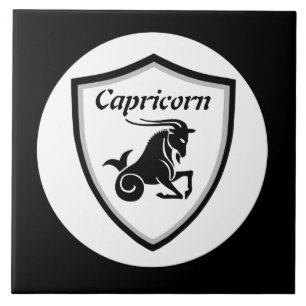 Capricorn symbol ceramic tile