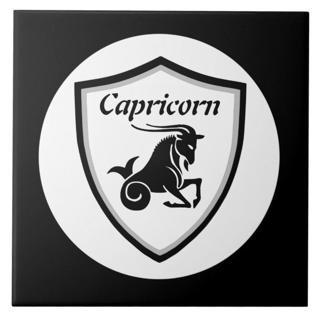 Capricorn symbol       ceramic tile (Front)