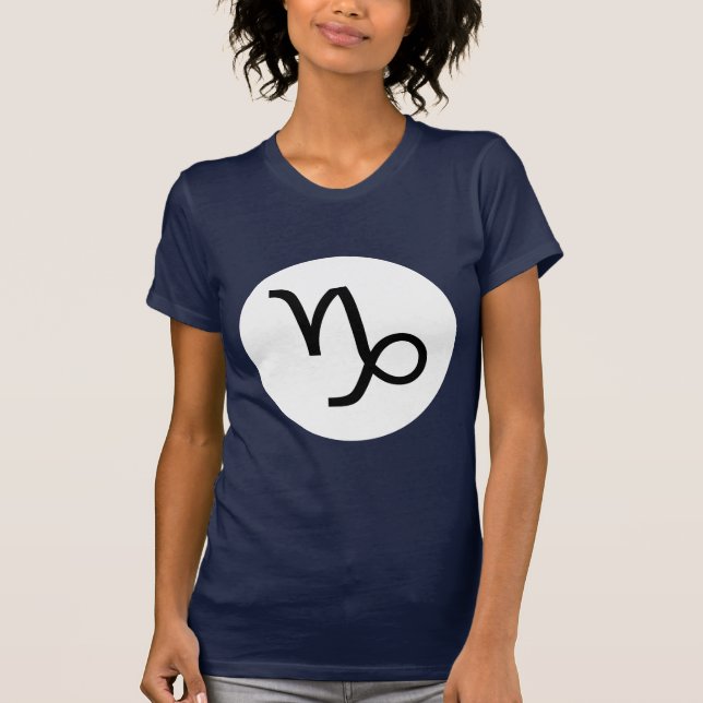 Capricorn Symbol - Dark Tee - Customized (Front)